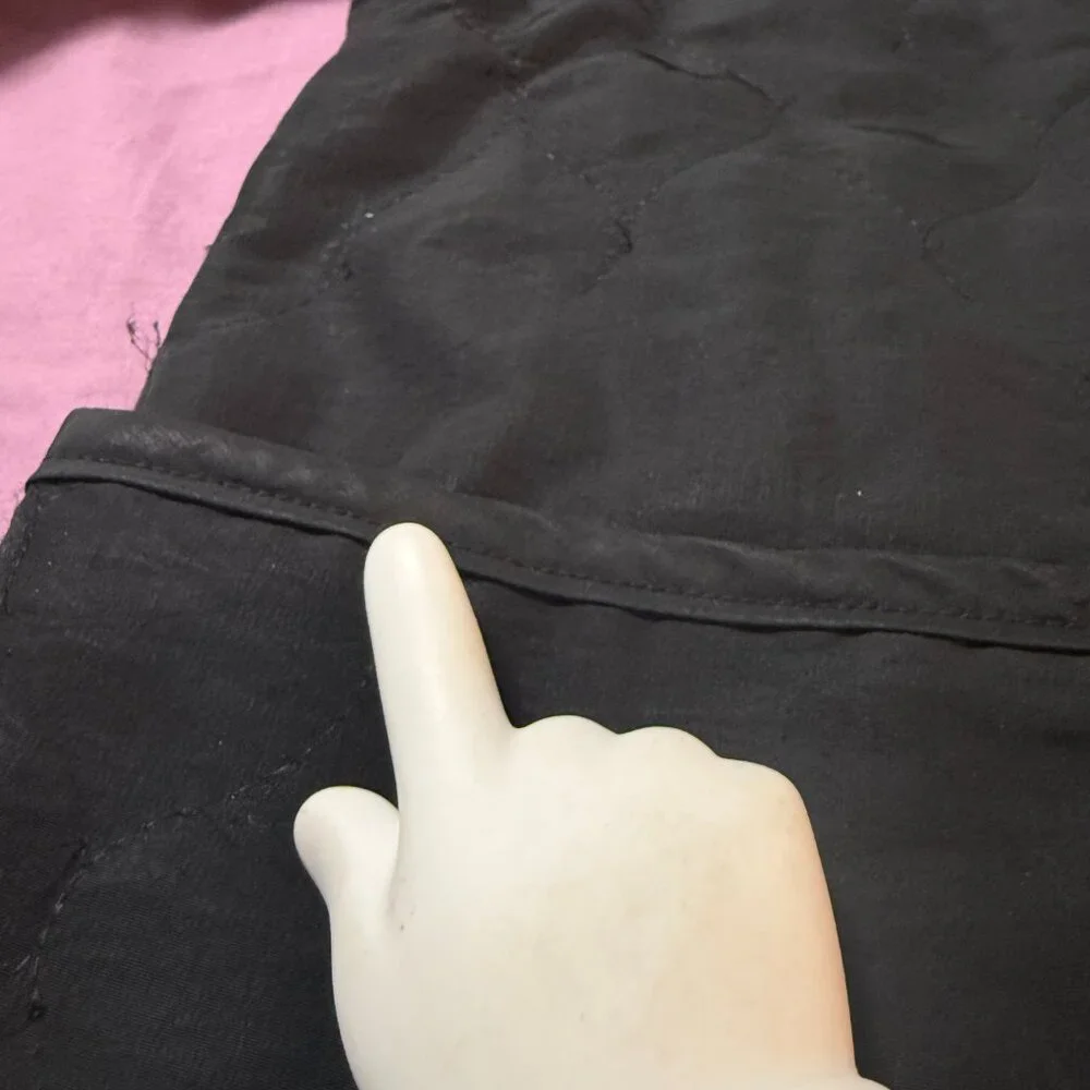 Maralyce Ferree Scarborough, Maine black button-down textured coat size small - Picture 10 of 10